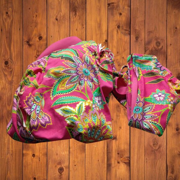 Johnny Was Women's Small 2 Piece Pink Flamingo Tankini/Bikini Set Swim Colorful - Picture 3 of 14